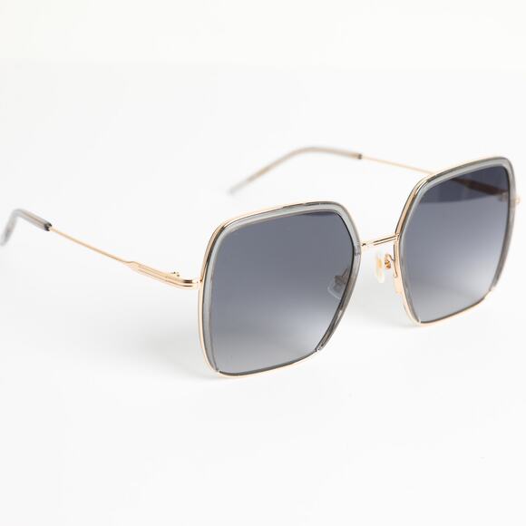BOSS Grey Acetate Square Sunglasses With Gold-Tone Metal Frames main image 7